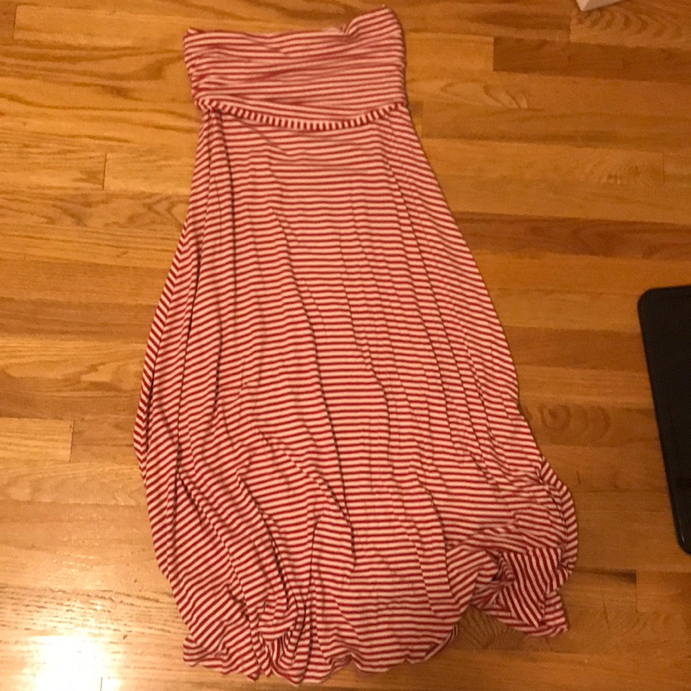 Gap red striped maxi skirt or dress